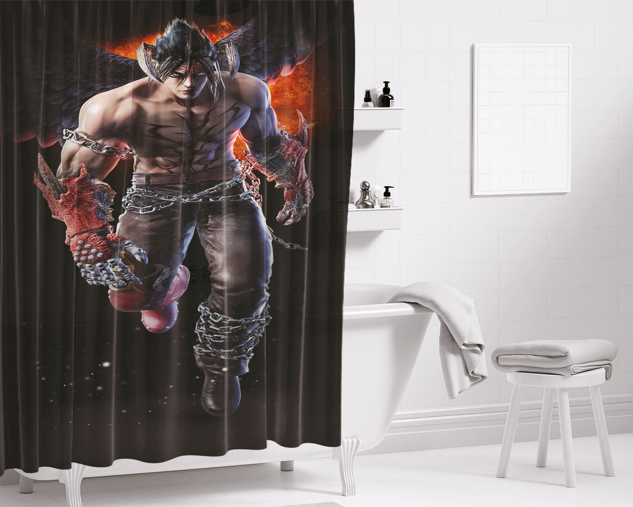 Dev Bathroom Shower Curtain Fabric Waterproof | 66 X 72 Inch