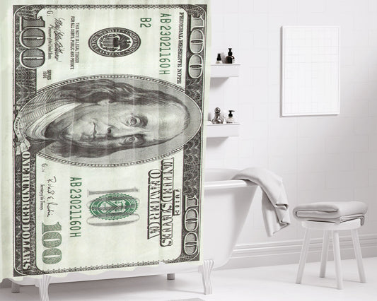 Dollar 100 New Bathroom Shower Curtain Fabric Waterproof | 66 X 72 Inch