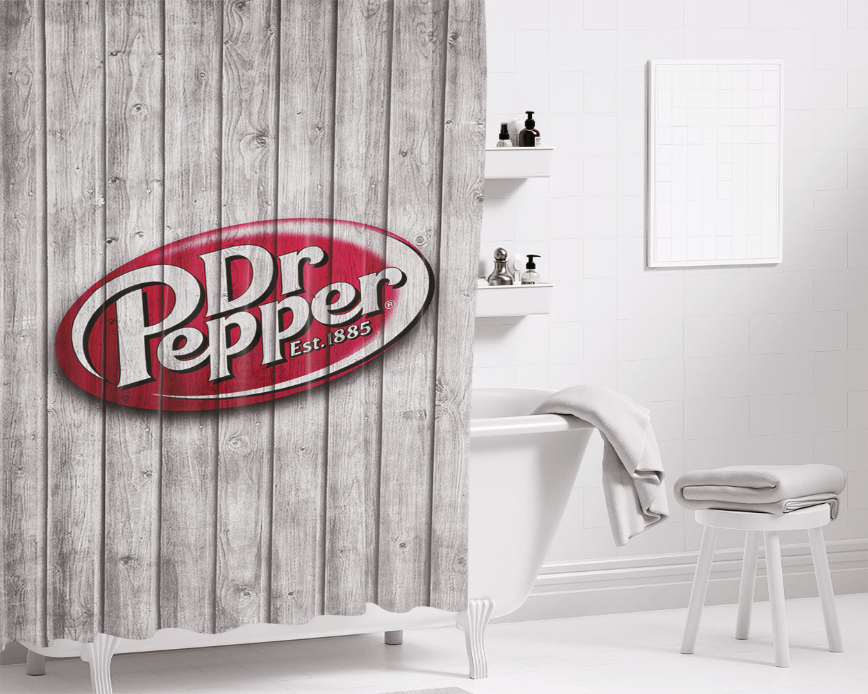 Dr Mario Wallpaper Bathroom Shower Curtain Fabric Waterproof | 66 X 72 Inch