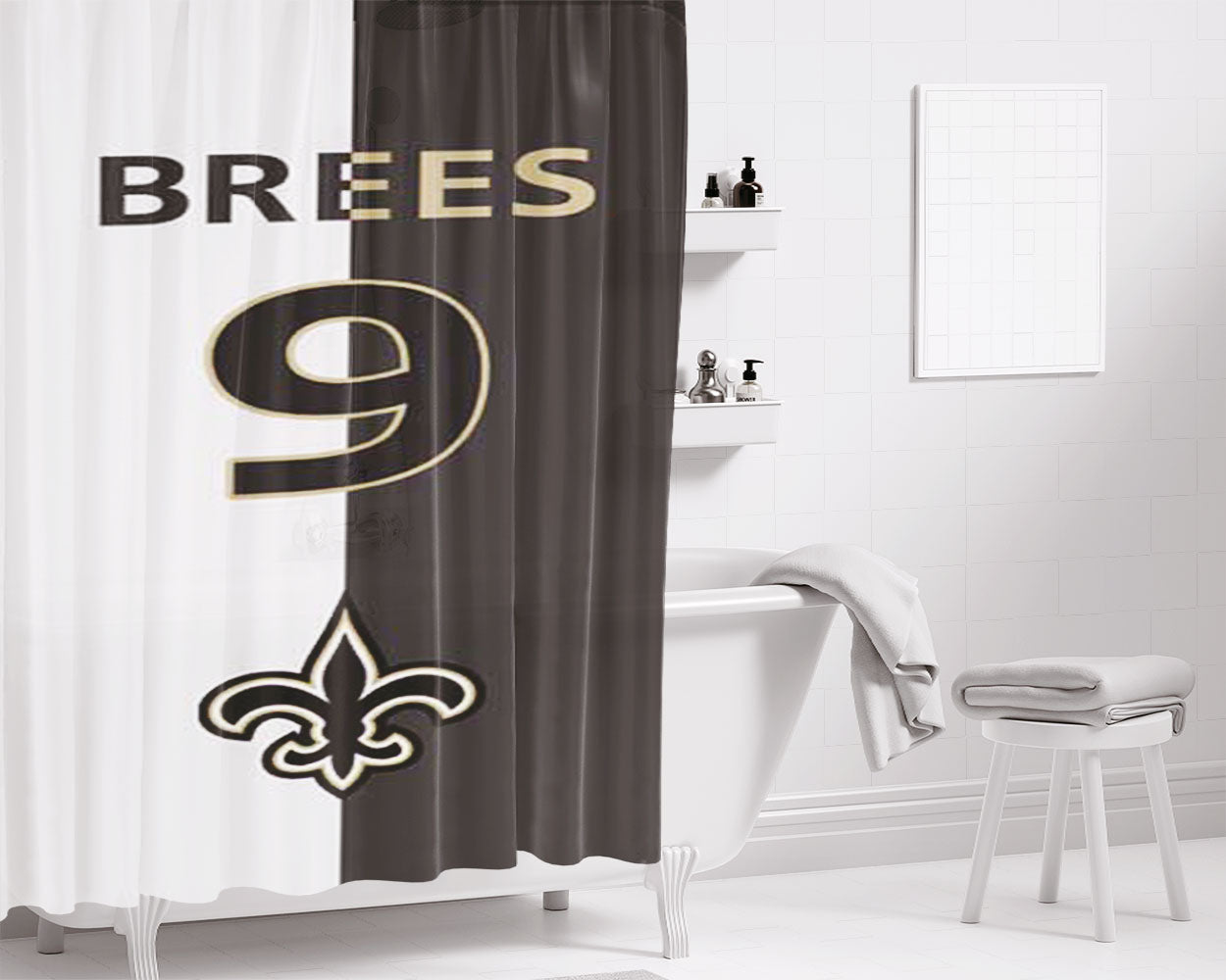 Dress Up Mario Art Bathroom Shower Curtain Fabric Waterproof | 66 X 72 Inch