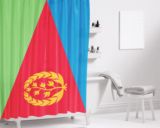 Eritrea Bathroom Shower Curtain Fabric Waterproof | 66 X 72 Inch