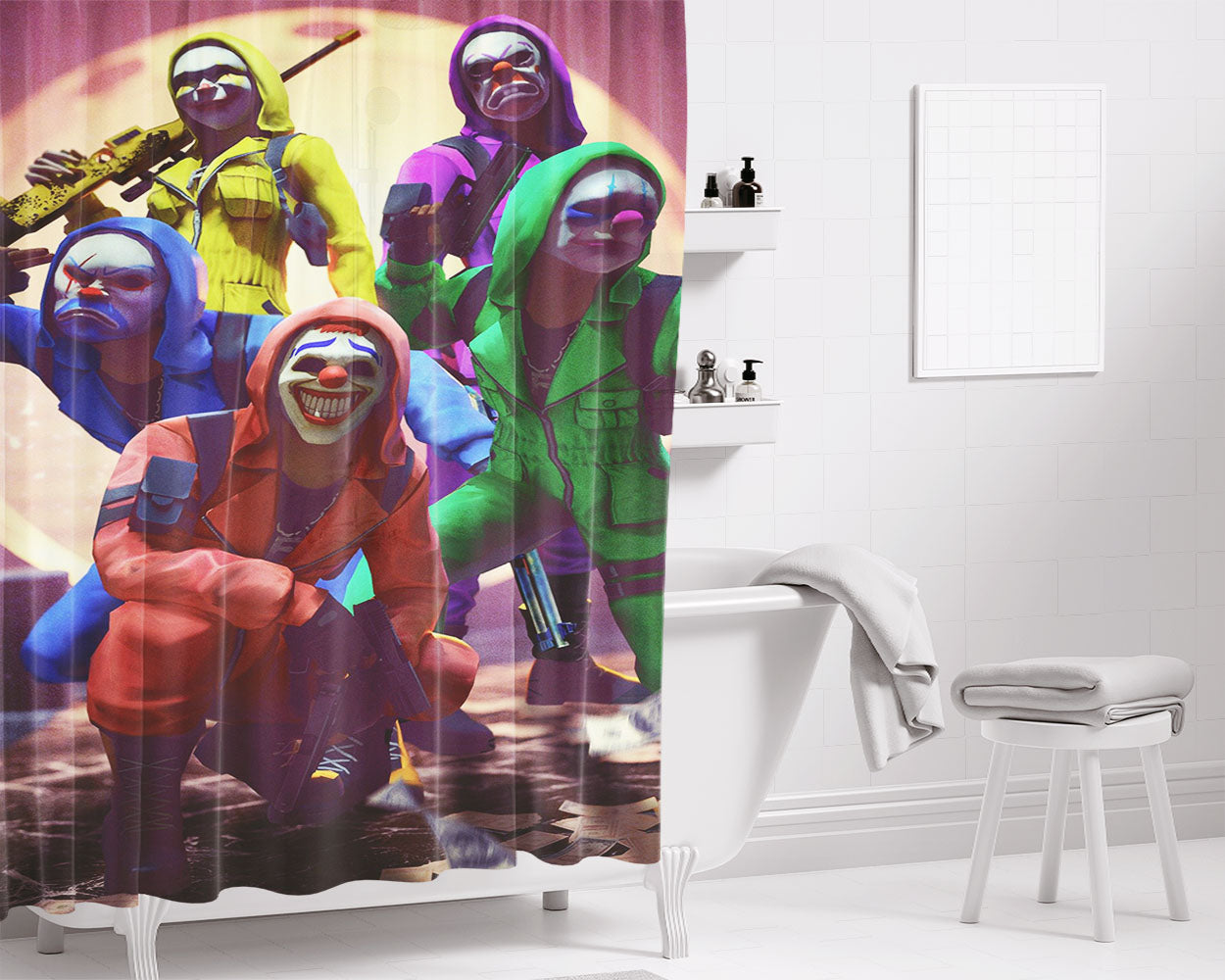 Escuadron La Casa Criminal Free Bathroom Shower Curtain Fabric Waterproof | 66 X 72 Inch