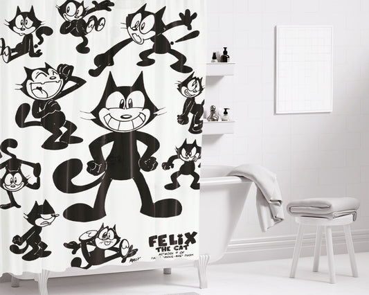 Felix Bathroom Shower Curtain Fabric Waterproof | 66 X 72 Inch