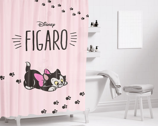 Figaro Bathroom Shower Curtain Fabric Waterproof | 66 X 72 Inch