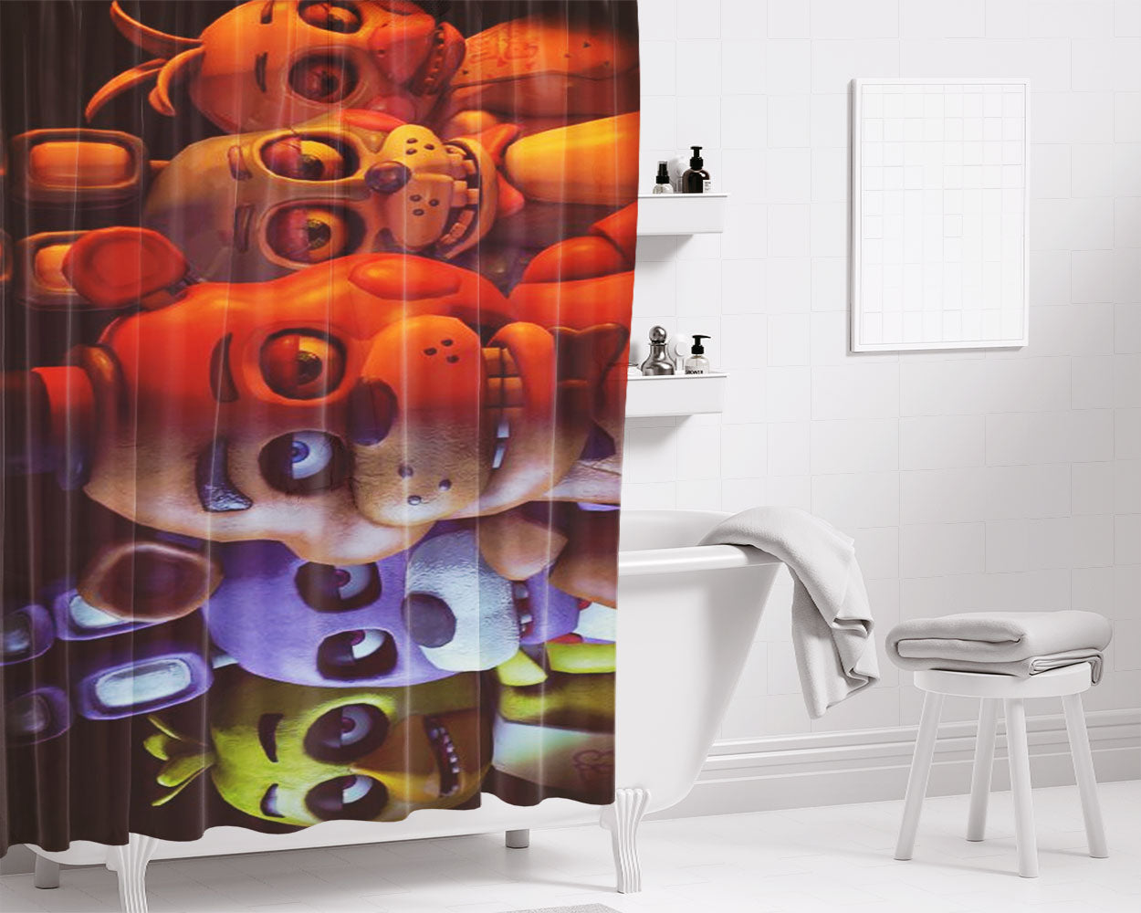 Five Night At Freddys Movie Bathroom Shower Curtain Fabric Waterproof | 66 X 72 Inch