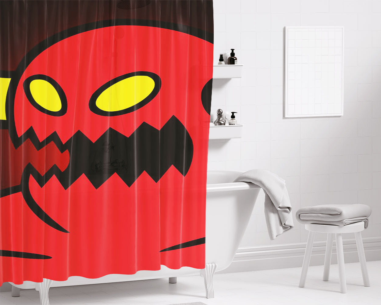 For Poser Skater By Toy Machine Bathroom Shower Curtain Fabric Waterproof | 66 X 72 Inch