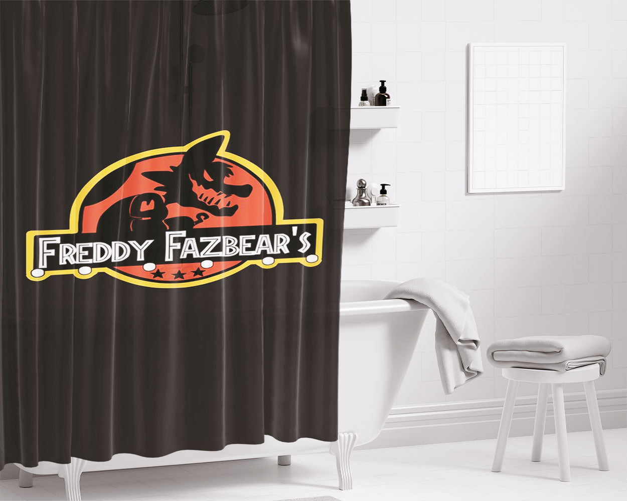 Freddy Fazbears Five Night At Freddys Bathroom Shower Curtain Fabric Waterproof | 66 X 72 Inch