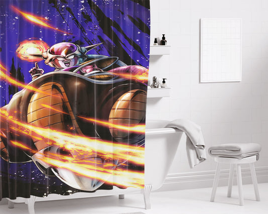 Frieza Art On Galaxy Bathroom Shower Curtain Fabric Waterproof | 66 X 72 Inch