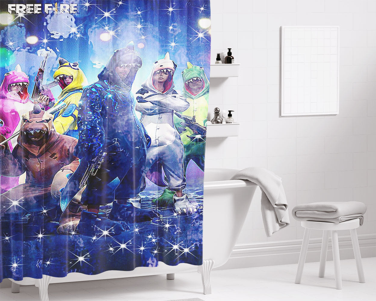 Garena Free Bathroom Shower Curtain Fabric Waterproof | 66 X 72 Inch