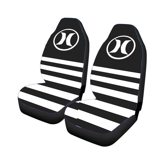 Hurley Black White Stripe Logo Car Seat Covers Universal Fit