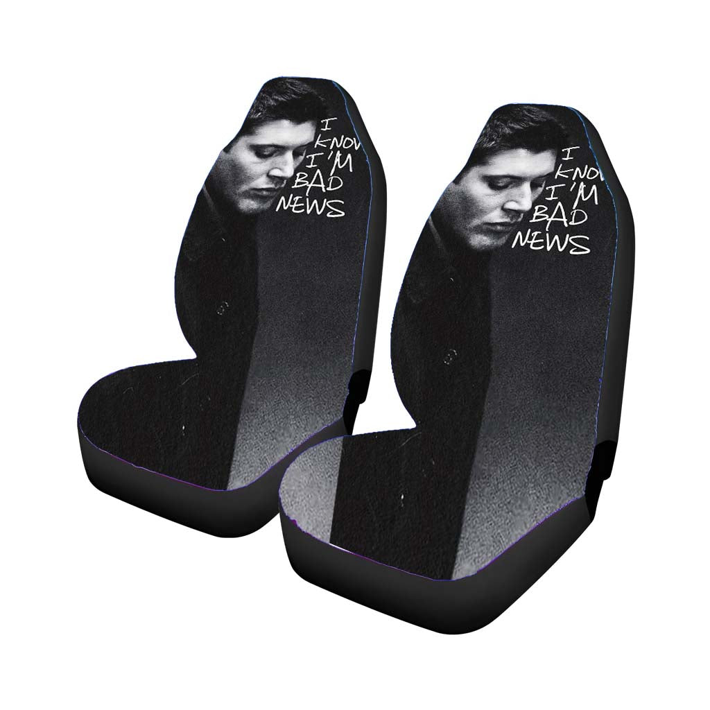 I Know Im Bad News Supernatural Dean Winchester Car Seat Covers