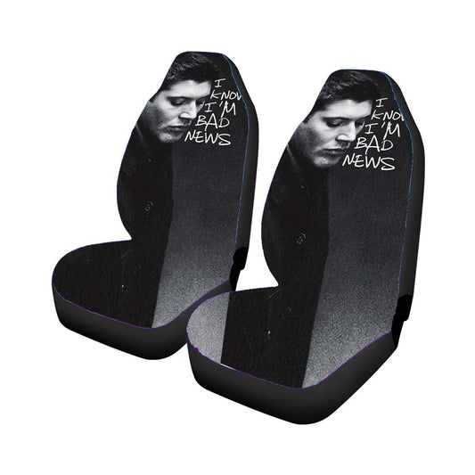 I Know Im Bad News Supernatural Dean Winchester Car Seat Covers Universal Fit
