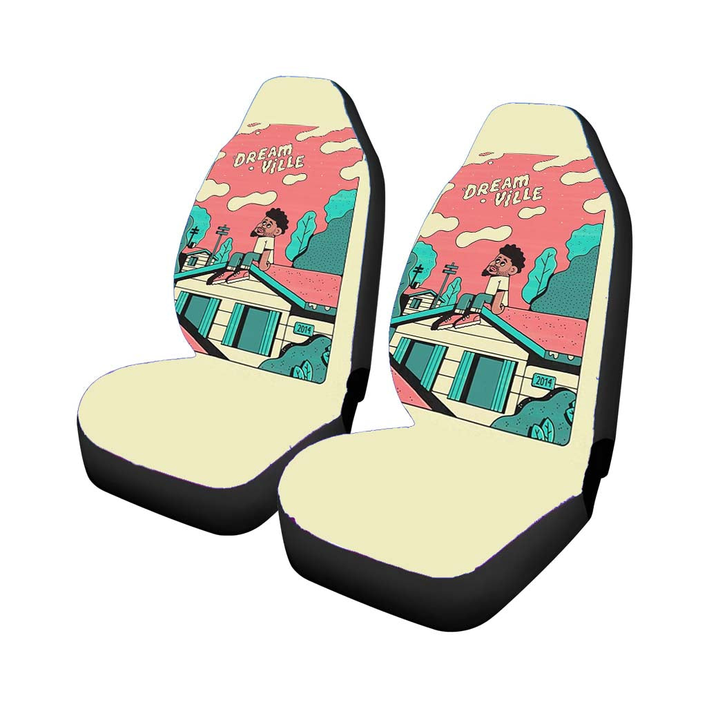 J Cole Dream Ville Flat Style Car Seat Covers