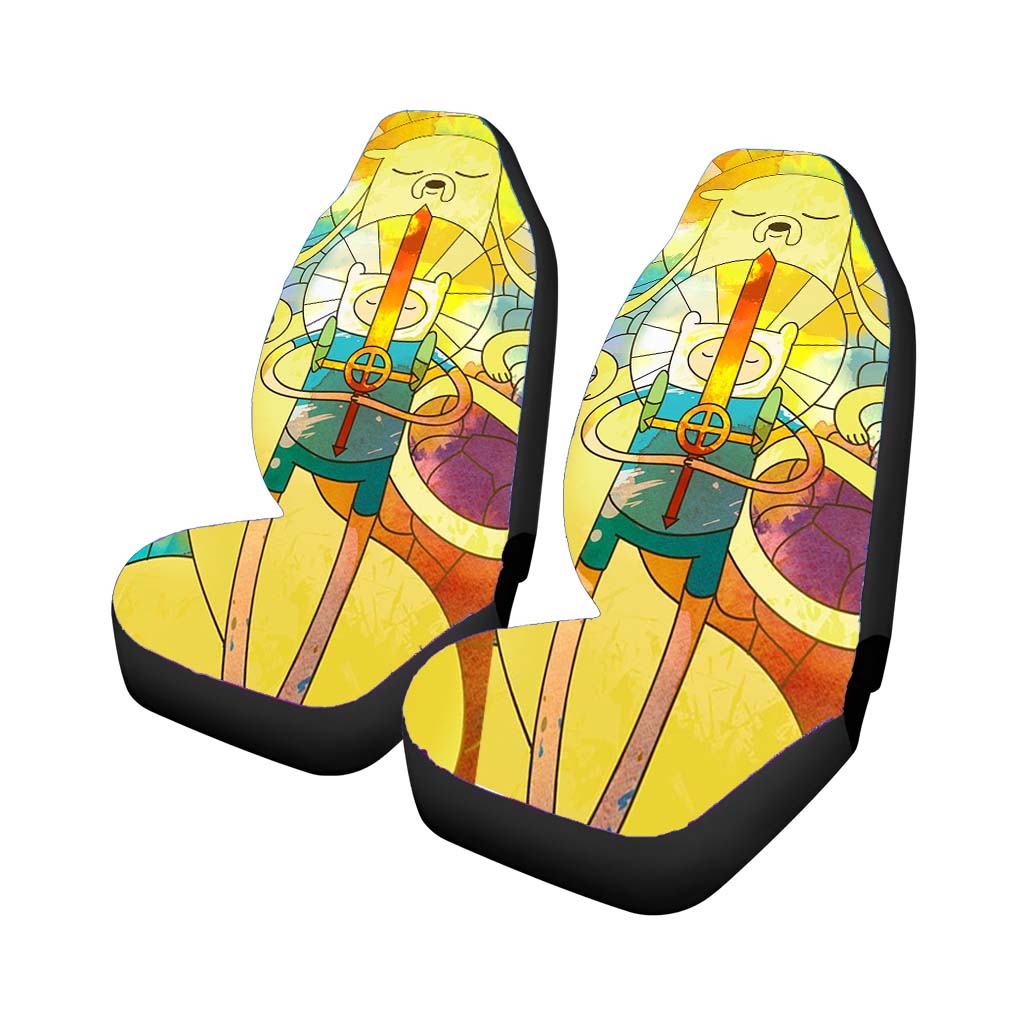 Jake And Finn Adventure Time Stained Glasses Car Seat Covers