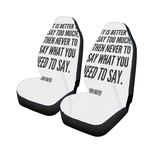 John Mayer Quotes Car Seat Covers Universal Fit