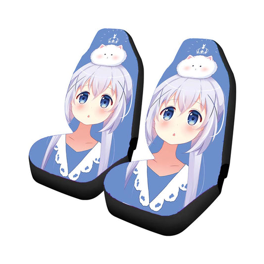 Kafuu Chino Anime Girl Car Seat Covers Universal Fit