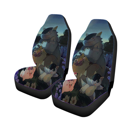 Kangaskhan And Cleffa Pokemon Art Car Seat Covers Universal Fit