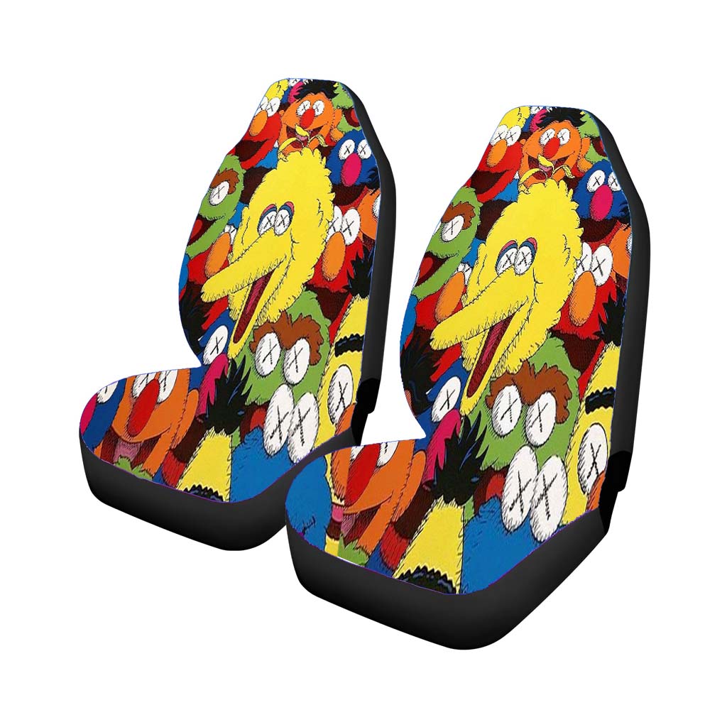 Kaws Noise Wallpaper Sesame Street Car Seat Covers