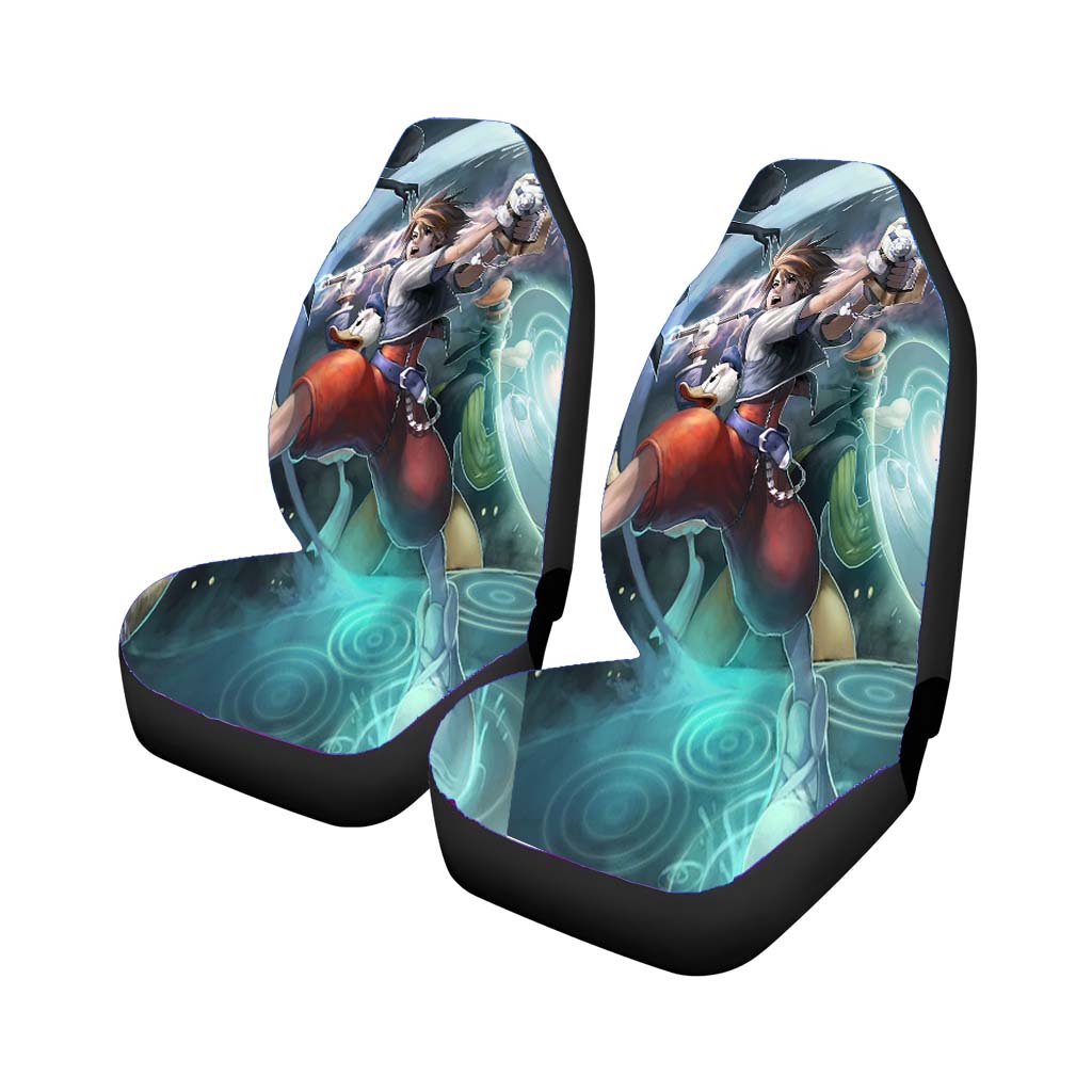 Kingdom Heart Iii Sora And Donald Duck Kill Enemy Car Seat Covers