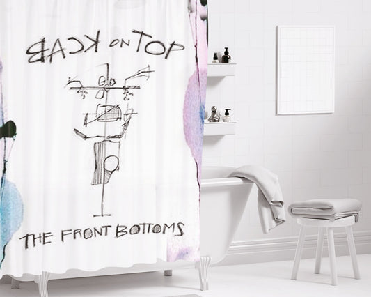 The Front Bottoms Back On Top 2 Bathroom Shower Curtain Fabric Waterproof | 66 X 72 Inch