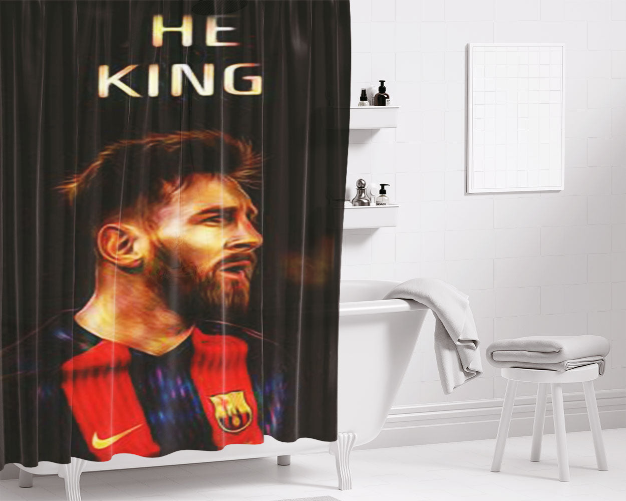 The King Mcgregor Champion Wallpaper Bathroom Shower Curtain Fabric Waterproof | 66 X 72 Inch