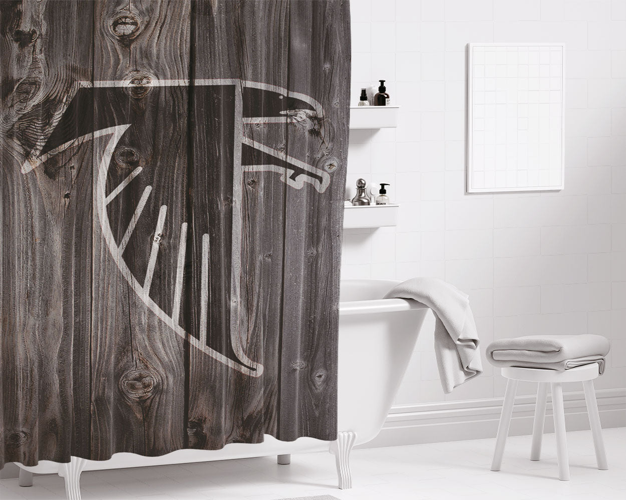 Throwback Nostalgi 80 Holiday Carto Bathroom Shower Curtain Fabric Waterproof | 66 X 72 Inch