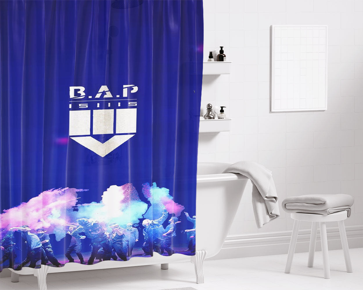 Bap Bathroom Shower Curtain Fabric Waterproof | 66 X 72 Inch