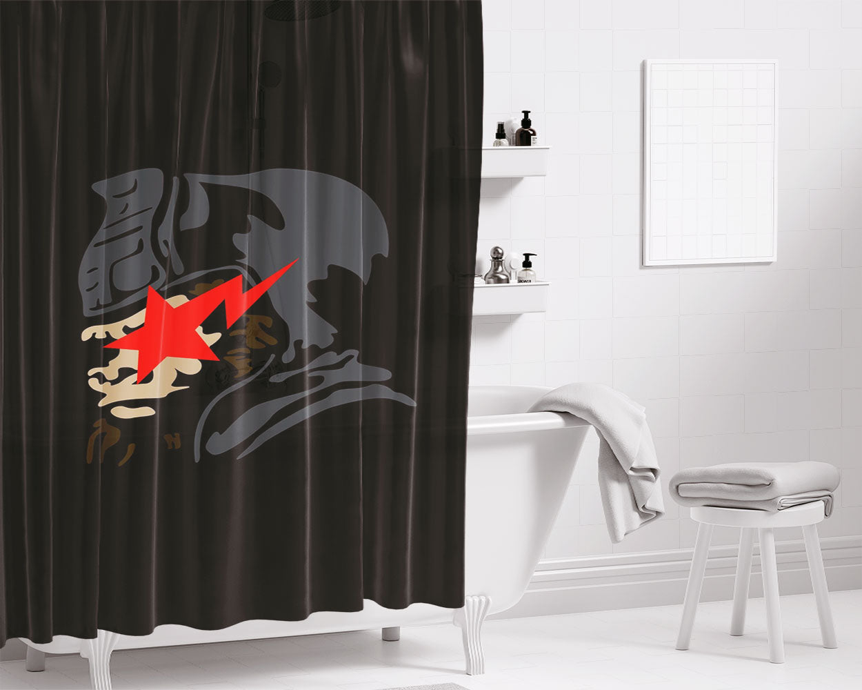 Bape Camo Star Bathroom Shower Curtain Fabric Waterproof | 66 X 72 Inch