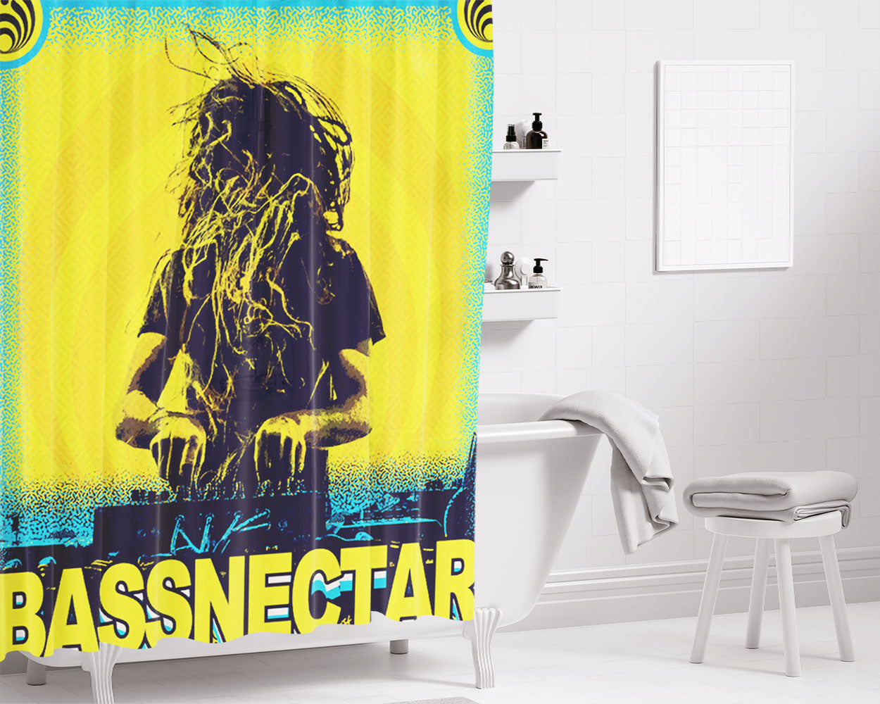 Bassnectar Tour Bathroom Shower Curtain Fabric Waterproof | 66 X 72 Inch