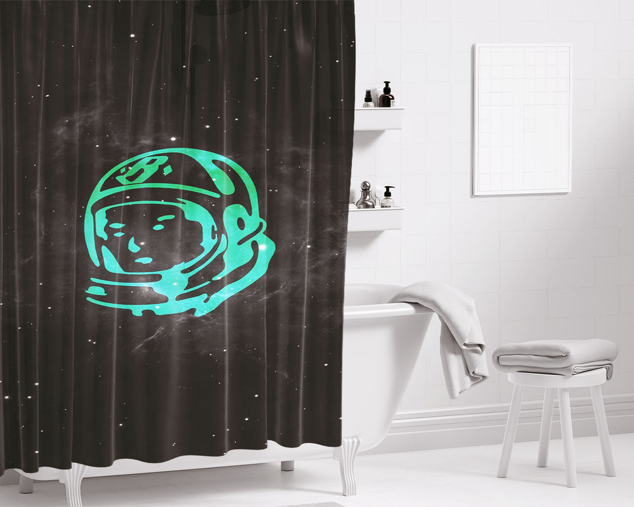 Billionare Boys Club Galaxy Bathroom Shower Curtain Fabric Waterproof | 66 X 72 Inch