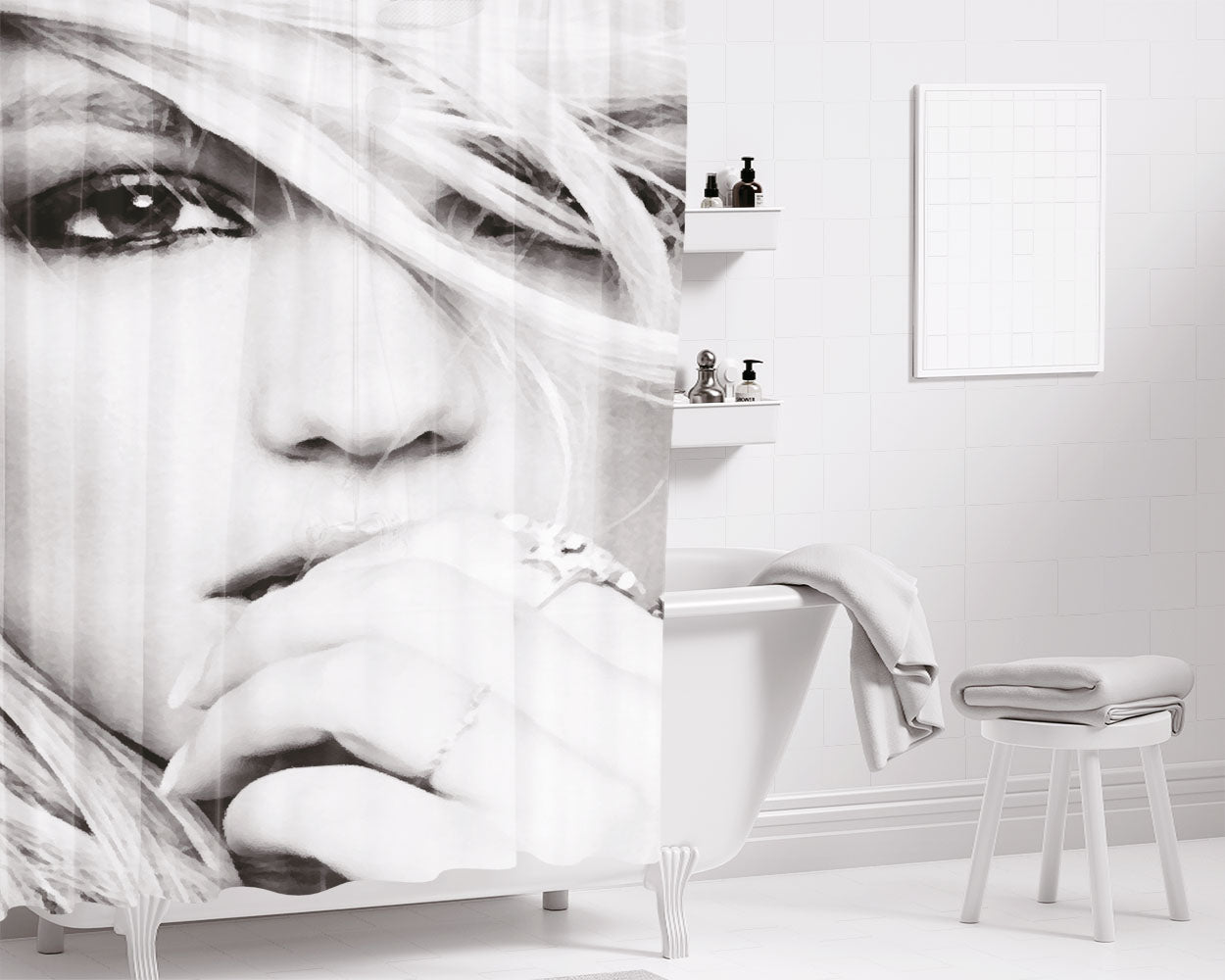 Britney Sp Bathroom Shower Curtain Fabric Waterproof | 66 X 72 Inch