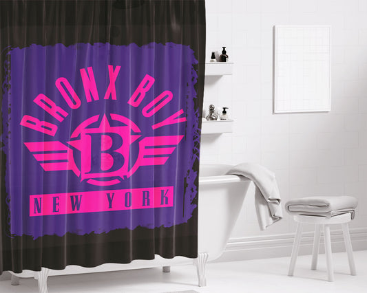 Bronx Boy Purple Wings Bathroom Shower Curtain Fabric Waterproof | 66 X 72 Inch