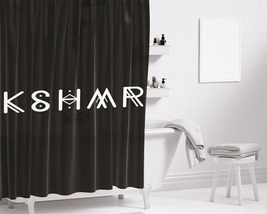 Kshmr Logo Bathroom Shower Curtain Fabric Waterproof | 66 X 72 Inch