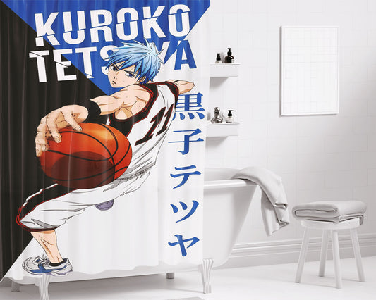 Kuroko Tetsuya Bathroom Shower Curtain Fabric Waterproof | 66 X 72 Inch