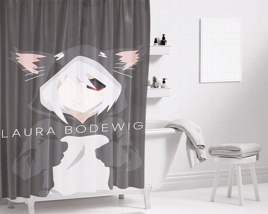 Laura Neko Bathroom Shower Curtain Fabric Waterproof | 66 X 72 Inch