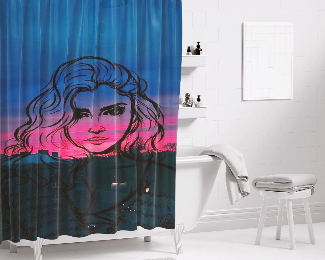 Lauren Jauregui Plano De Fundo Bathroom Shower Curtain Fabric Waterproof | 66 X 72 Inch