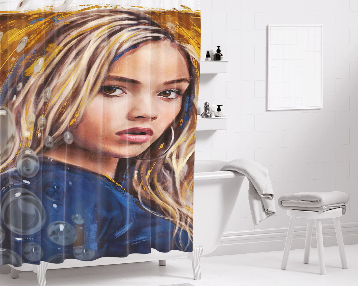 Lauren The Gifted Bathroom Shower Curtain Fabric Waterproof | 66 X 72 Inch