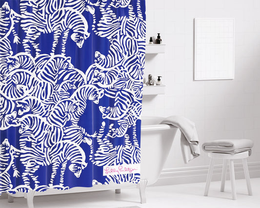 Lilly Pulitzer I Herd You Bathroom Shower Curtain Fabric Waterproof | 66 X 72 Inch