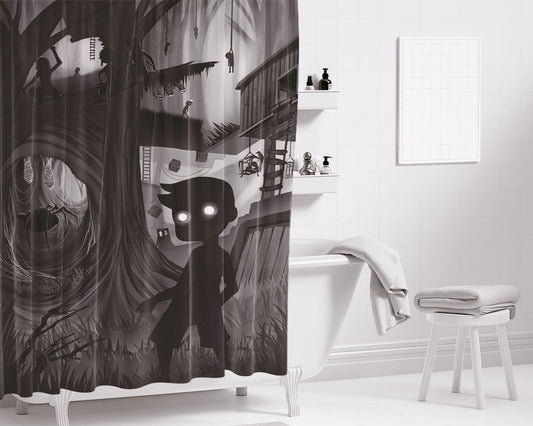 Limbo Wallpaper 2 Bathroom Shower Curtain Fabric Waterproof | 66 X 72 Inch