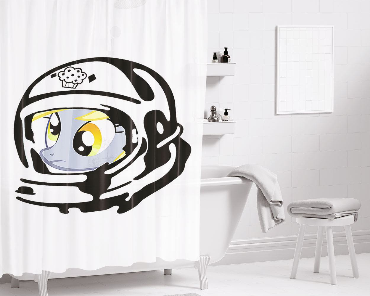Little Ponny Bbc Bathroom Shower Curtain Fabric Waterproof | 66 X 72 Inch