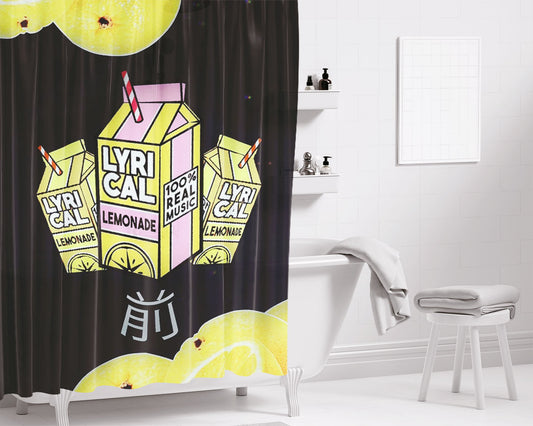 Lyrical Lemonade Wallpaper Bathroom Shower Curtain Fabric Waterproof | 66 X 72 Inch