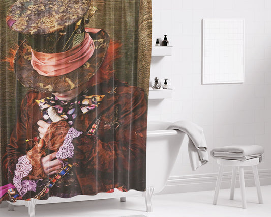 Madhatter Johnny Depp Bathroom Shower Curtain Fabric Waterproof | 66 X 72 Inch