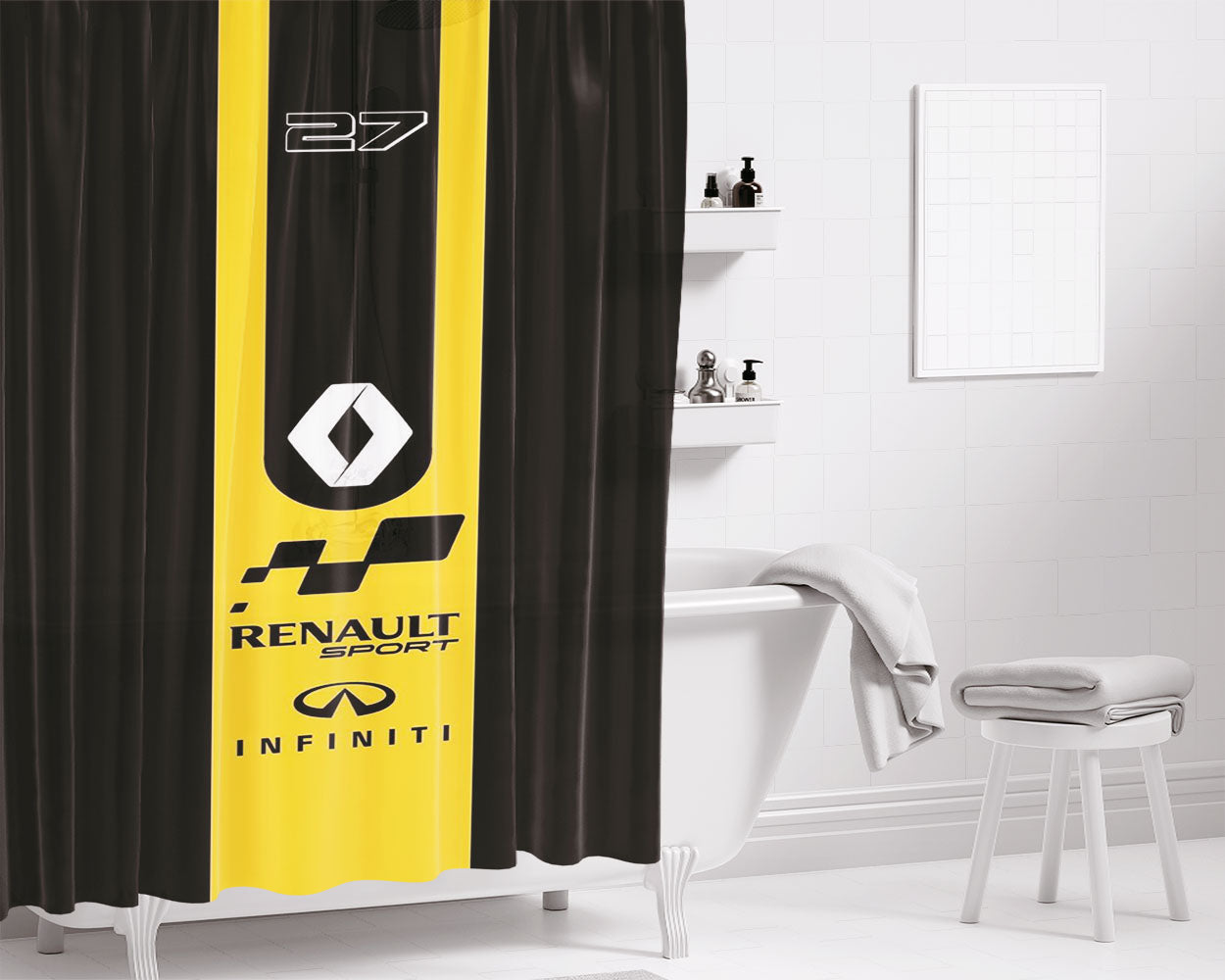 Marcos Castro Bmw Bathroom Shower Curtain Fabric Waterproof | 66 X 72 Inch