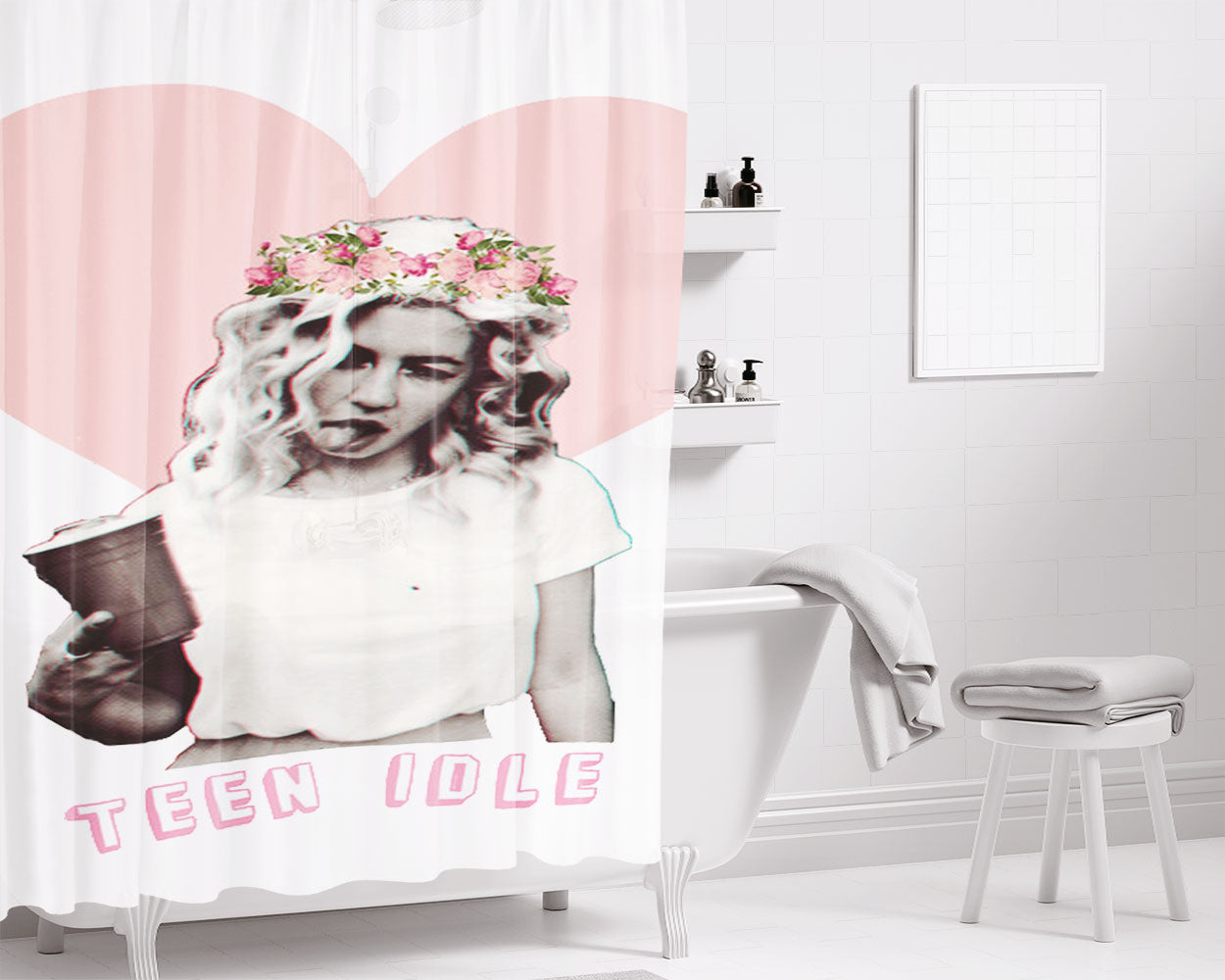 Marina And The Diamonds Bathroom Shower Curtain Fabric Waterproof | 66 X 72 Inch