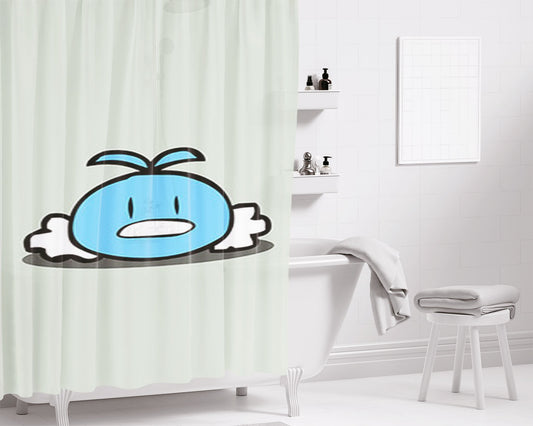 Mario Jumping Animation Bathroom Shower Curtain Fabric Waterproof | 66 X 72 Inch