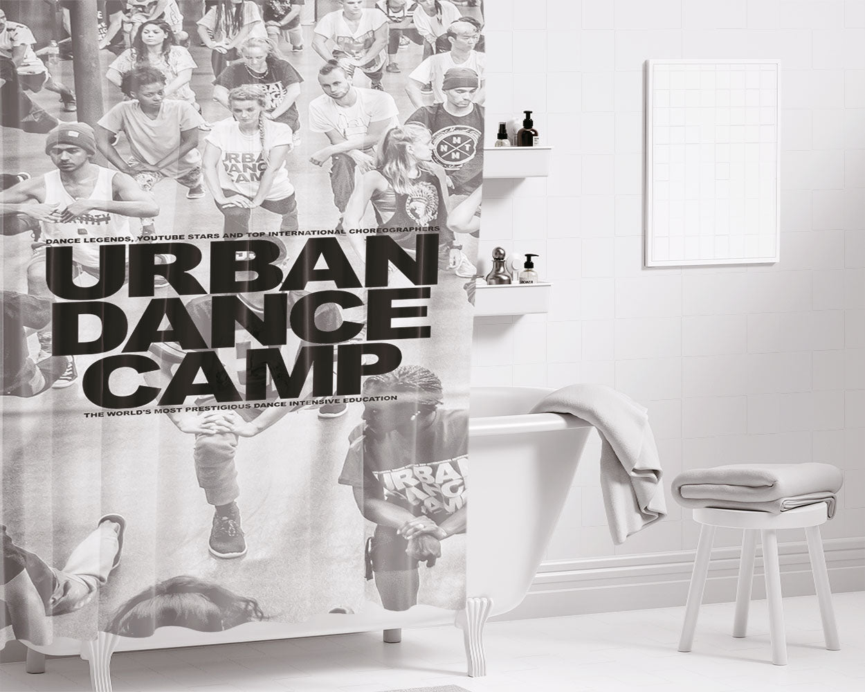 Urban Dance Bathroom Shower Curtain Fabric Waterproof | 66 X 72 Inch