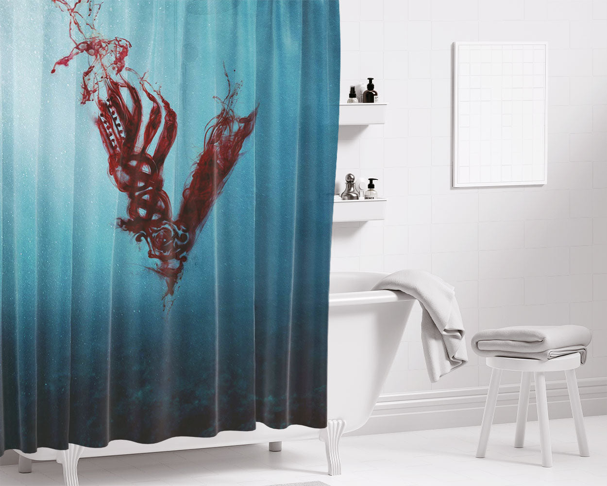 Vik Bathroom Shower Curtain Fabric Waterproof | 66 X 72 Inch