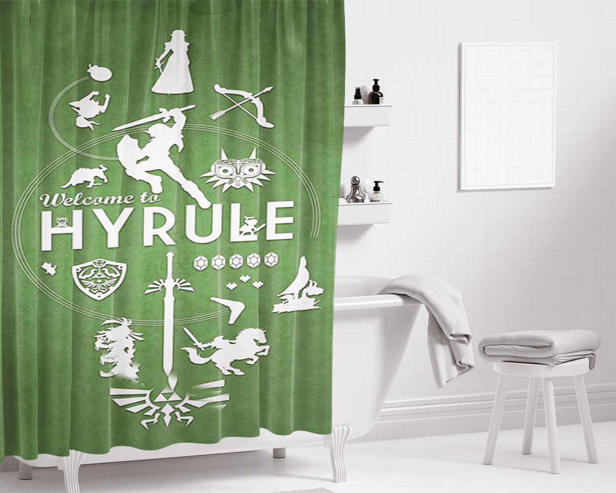 Welcome To Badlands Bathroom Shower Curtain Fabric Waterproof | 66 X 72 Inch