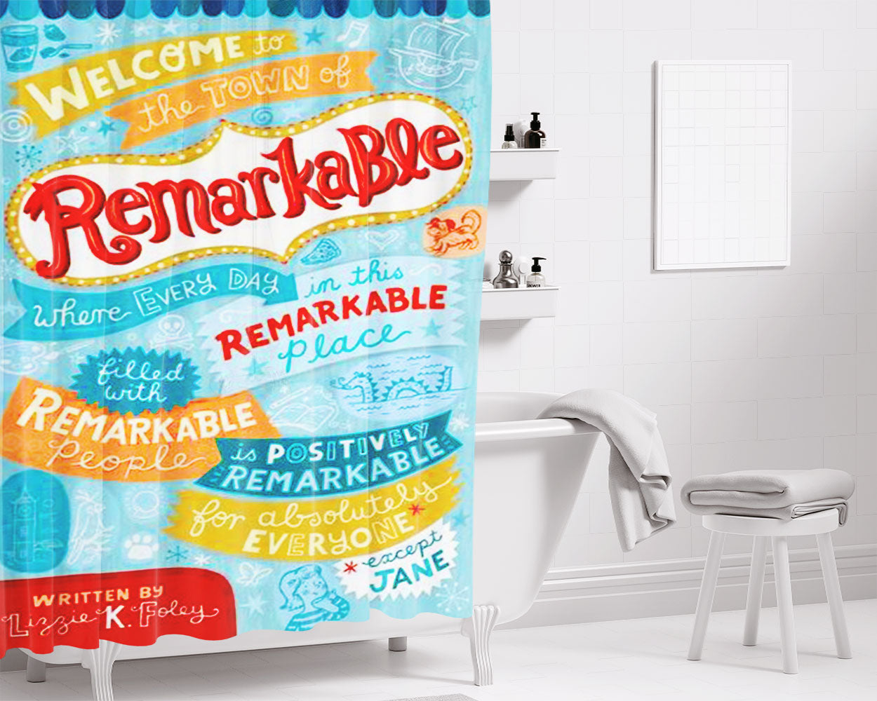 Welcome To The Apocalypse Bathroom Shower Curtain Fabric Waterproof | 66 X 72 Inch