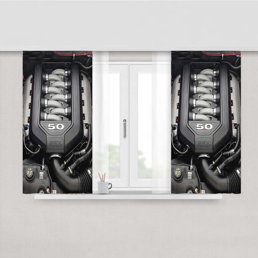 5 0L Coyote Ford Mustang Gt Engine Window Curtains